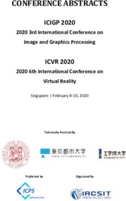 CONFERENCE ABSTRACTS ICIGP 2020
