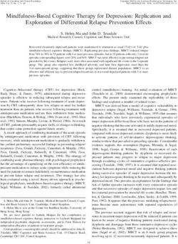 Mindfulness-Based Cognitive Therapy for Depression: Replication and Exploration of Differential Relapse Prevention Effects
