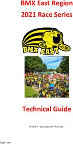 BMX East Region 2021 Race Series - Technical Guide
