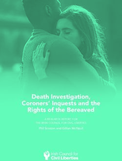 DEATH INVESTIGATION, RIGHTS OF THE BEREAVED - CORONERS' INQUESTS AND THE PHIL SCRATON AND GILLIAN MCNAULL