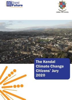 The Kendal Climate Change Citizens' Jury 2020 - September - November 2019