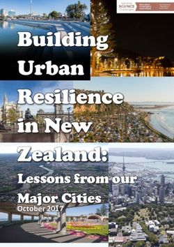 Building Urban Resilience in New Zealand: Lessons from our Major Cities October 2017 - Resilience to Nature's ...