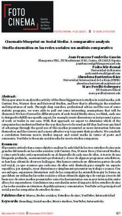 Cinematic blueprint on Social Media: A comparative analysis Huella cinemática en las redes sociales: un análisis comparativo