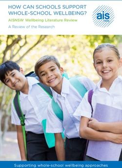 HOW CAN SCHOOLS SUPPORT WHOLE-SCHOOL WELLBEING? - AISNSW Wellbeing Literature Review A Review of the Research