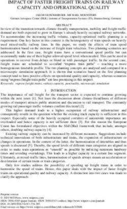 IMPACT OF FASTER FREIGHT TRAINS ON RAILWAY CAPACITY AND OPERATIONAL QUALITY - DLR