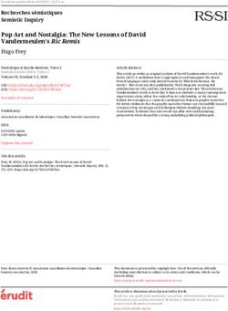 Pop Art and Nostalgia: The New Lessons of David Vandermeulen's Ric Remix - Érudit