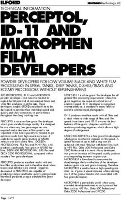 PERCEPTOL, ID-11 AND MICROPHEN FILM DEVELOPERS