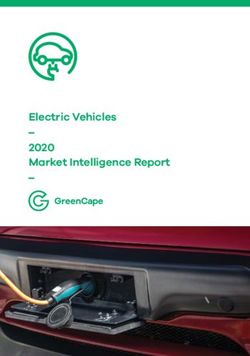 ELECTRIC VEHICLES 2020 MARKET INTELLIGENCE REPORT - GREENCAPE