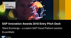 SAP Innovation Awards 2018 Entry Pitch Deck - Talent Exchange - a custom SAP Cloud Platform solution ExxonMobil