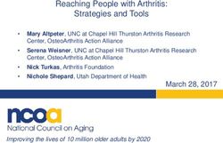 Reaching People with Arthritis: Strategies and Tools - cloudfront.net