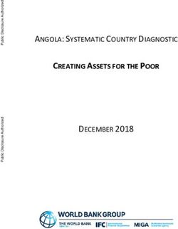 CREATING ASSETS FOR THE POOR - DECEMBER 2018 - ANGOLA: SYSTEMATIC COUNTRY DIAGNOSTIC