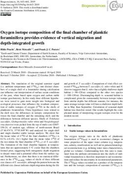 Oxygen isotope composition of the final chamber of planktic foraminifera provides evidence of vertical migration and depth-integrated growth ...