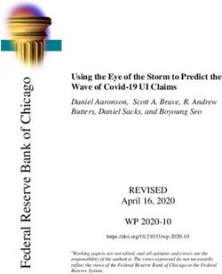 REVISED Using the Eye of the Storm to Predict the Wave of Covid-19 UI Claims