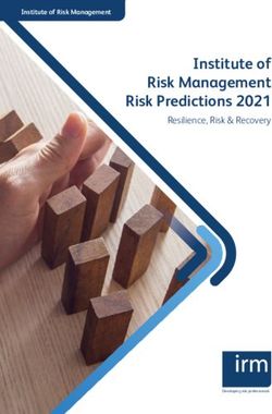 Institute of Risk Management Risk Predictions 2021 - Resilience, Risk & Recovery Institute of Risk Management