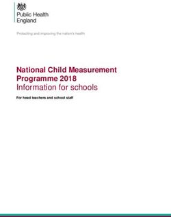 National Child Measurement Programme 2018 - Information for schools