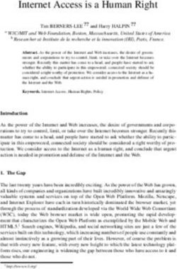 Internet Access is a Human Right