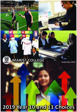 2019 Year 10 and 11 Choices - MARIST COLLEGE September 2018