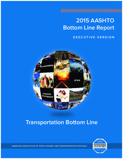 2015 AASHTO Bottom Line Report - Transportation Bottom Line