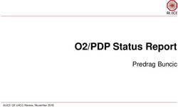 O2/PDP Status Report Predrag Buncic - CERN Indico