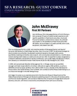 JOHN MCELRAVEY FIRST XV PARTNERS - SFA RESEARCH: GUEST CORNER - STRUCTURED FINANCE ASSOCIATION