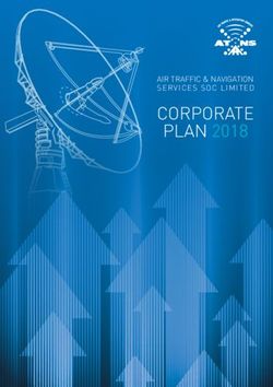 CORPORATE PLAN 2018 AIR TRAFFIC & NAVIGATION SERVICES SOC LIMITED - Amazon AWS