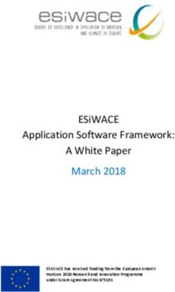 ESIWACE APPLICATION SOFTWARE FRAMEWORK: A WHITE PAPER MARCH 2018 - ESIWACE HAS RECEIVED FUNDING FROM THE EUROPEAN UNION'S HORIZON 2020 RESEARCH ...