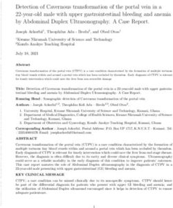 Detection of Cavernous transformation of the portal vein in a 22-year-old male with upper gastrointestinal bleeding and anemia by Abdominal Duplex ...