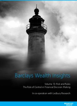 Barclays Wealth Insights - Volume 13: Risk and Rules The Role of Control in Financial Decision Making In co-operation with Ledbury Research