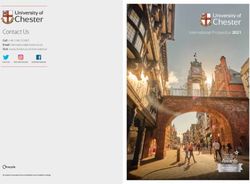 Contact Us International Prospectus 2021 - University of Chester