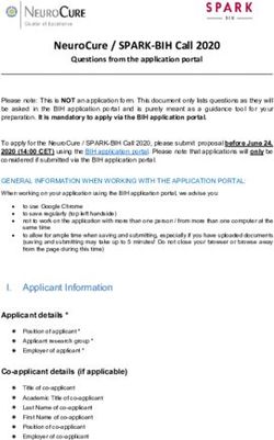 NeuroCure / SPARK-BIH Call 2020