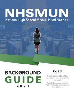 BACKGROUND COEU TOPIC A: UPDATING EU-UK ECO-NOMIC AGREEMENTS IN THE WAKE OF BREXIT - IMUNA
