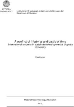 A CONFLICT OF LIFESTYLES AND BATTLE OF TIME - DIVA