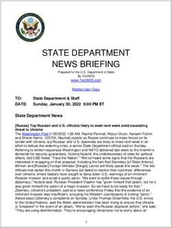 STATE DEPARTMENT NEWS BRIEFING - TechMIS