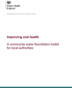 Improving oral health A community water fluoridation toolkit for local authorities