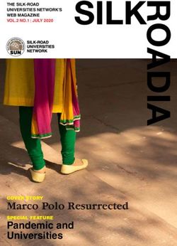 Marco Polo Resurrected - Pandemic and Universities COVER STORY SPECIAL FEATURE