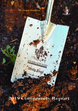 2019 Community Report - 2019 THEME: We choose kindness