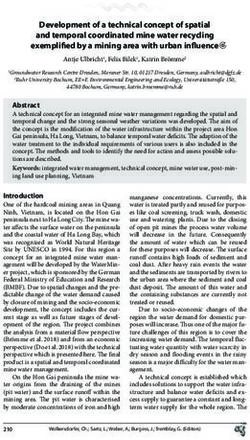 Development of a technical concept of spatial and temporal coordinated mine water recycling exempli ed by a mining area with urban in uence