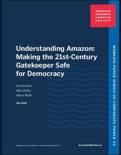 Understanding Amazon: Making the 21st-Century Gatekeeper Safe for Democracy - Pat Garofalo Matt Stoller Olivia Webb - American Economic ...