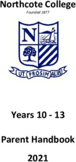 Northcote College - Years 10 - 13 Parent Handbook 2021 - Founded 1877