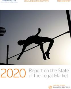 2020 Report on the State - of the Legal Market - LEGAL EXECUTIVE INSTITUTE - Migalhas