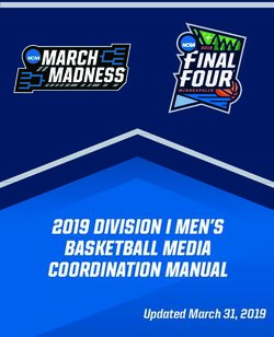 2019 Division I Men's Basketball Media Coordination Manual - Updated March 31, 2019 - NCAA.com