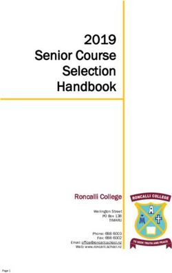 2019 Senior Course Selection Handbook - Roncalli College
