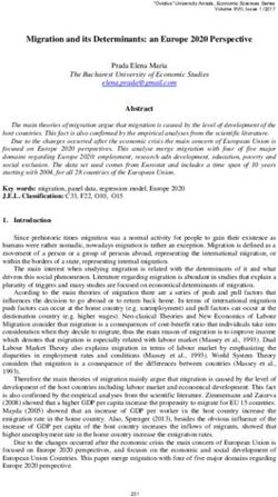 Migration and its Determinants: an Europe 2020 Perspective