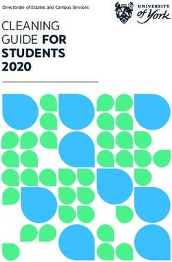 STUDENTS 2020 CLEANING GUIDE FOR