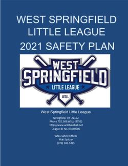 West Springfield Little League - Springfield, VA 22152 Phone 702.569.WSLL (9755) ID No. 03460906 WSLL Safety ...