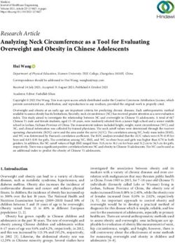Analyzing Neck Circumference as a Tool for Evaluating Overweight and Obesity in Chinese Adolescents