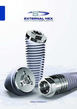 EXTERNAL HEX SOUTHERN IMPLANTS - PRODUCT CATALOGUE V9.1 2020