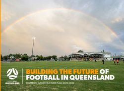 BUILDING THE FUTURE OF FOOTBALL IN QUEENSLAND - STRATEGIC INFRASTRUCTURE PLAN 2020-2024 - Football Queensland