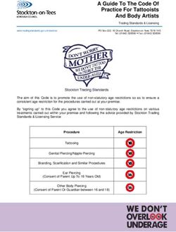 A Guide To The Code Of Practice For Tattooists And Body Artists