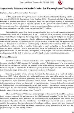 Asymmetric Information in the Market for Thoroughbred Yearlings